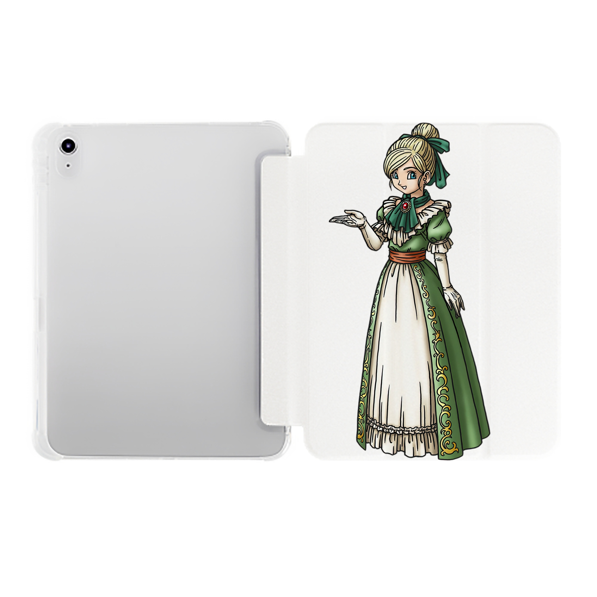 （画像用） ドラゴンクエスト Doragon Kuesuto Dragon Quest IPad ケース ペン収納付き 三つ折りスタンド PUレザー×シリコン 対応機種9.5/10.5/10.9インチ